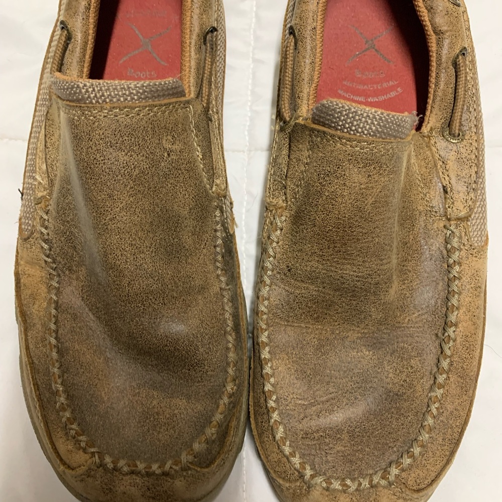 Mens size 7 twisted x slide on driving shoe